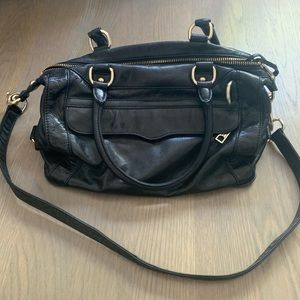 Rebecca Minkoff black leather satchel handbag